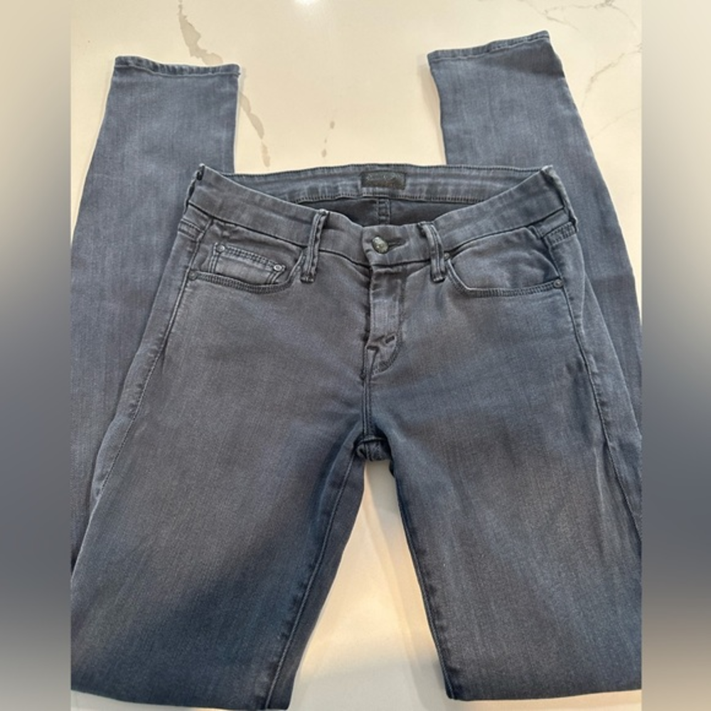 MOTHER Women's Skinny Jeans in Washed Charcoal